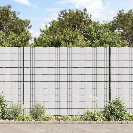 Panouri intimitate grădină, 4 buc., alb, 35x0,19 m, PVC