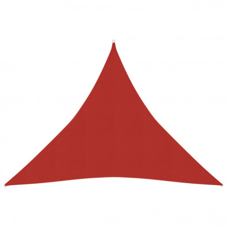 Pânză parasolar, roșu, 4x4x4 m, HDPE, 160 g/m²