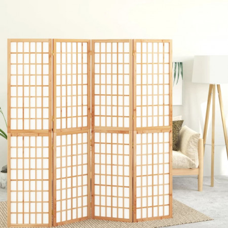 Paravan pliabil de cameră, 4 panouri, 160x170 cm, stil japonez - Img 1