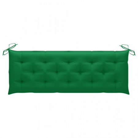 Pernă pentru bancă de grădină, verde, 150x50x7 cm, textil - Img 1