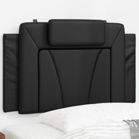 Pernă pentru tăblie pat, negru, 90 cm, piele artificială