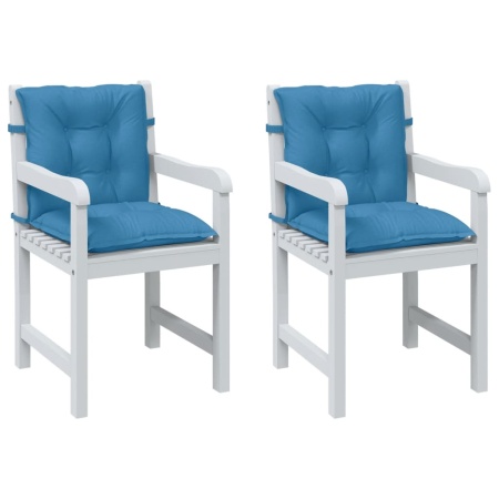 Perne scaun spătar mic 2 buc. melanj albastru 100x50x7cm textil