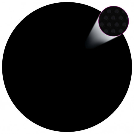 Prelată piscină, negru, 488 cm, PE