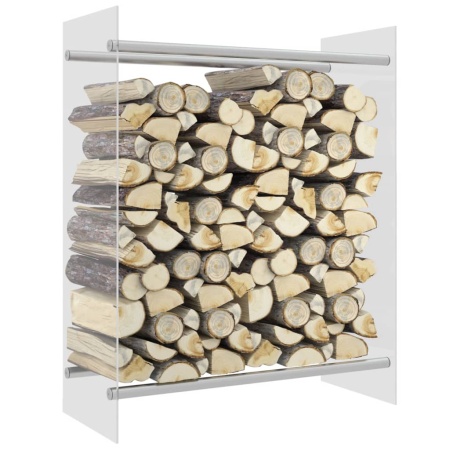 Rastel lemne de foc transparent 80x35x100 cm sticlă securizată