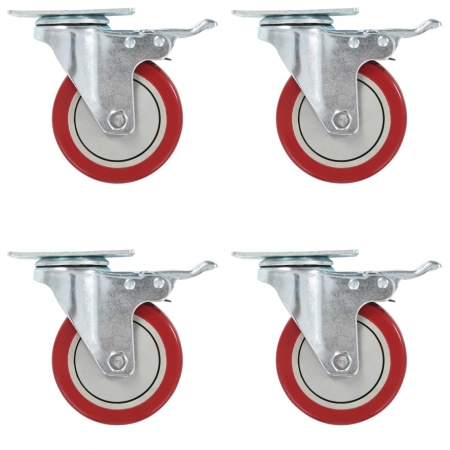 Roți pivotante, 8 buc., 100 mm