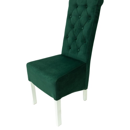 Scaun din lemn masiv de fag tapitat cu stofa t14 s99, verde