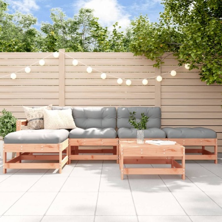 Set mobilier de grădină cu perne, 6 piese, lemn masiv Douglas