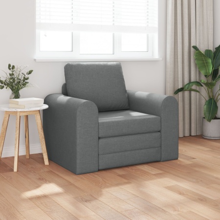 Sofa extensibil 2-în-1 gri închis 98x71x83 cm țesătură