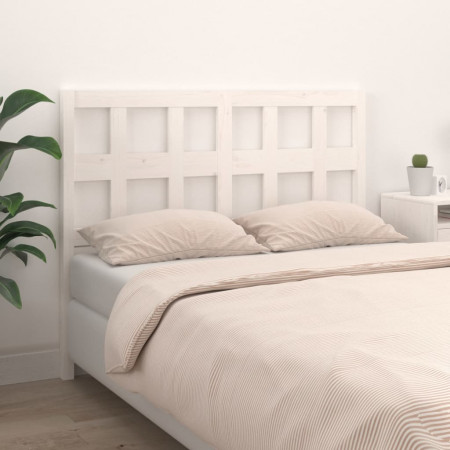 Tăblie de pat, alb, 165,5x4x100 cm, lemn masiv de pin