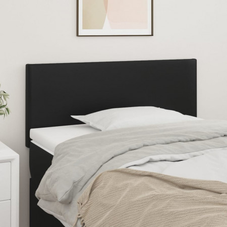 Tăblie de pat, negru, 90x5x78/88 cm, piele ecologică