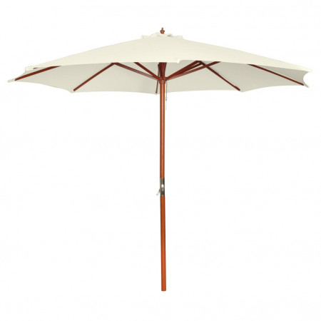 Umbrelă de soare, 300 x 258 cm, alb nisipiu - Img 1