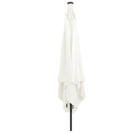 Umbrelă pătrată cu lumini LED 295x245 cm Bej