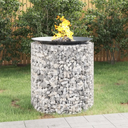 Vatră de foc din gabion Ø 100 cm, fier galvanizat