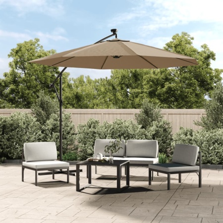 vida XL Pânză de schimb umbrelă de soare consolă, gri taupe, 350 cm