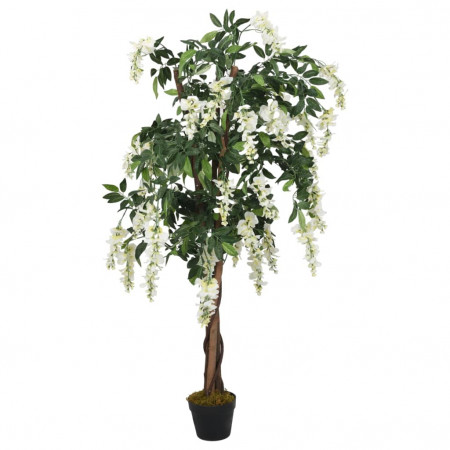 Arbore artificial wisteria 560 frunze 80 cm verde și alb