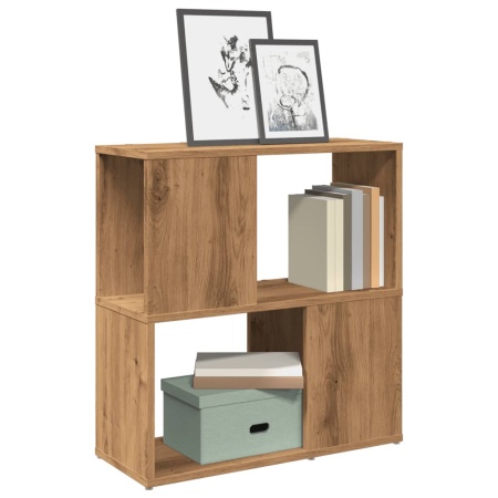 Bibliotecă, stejar artizanal, 60x24x63 cm, lemn prelucrat