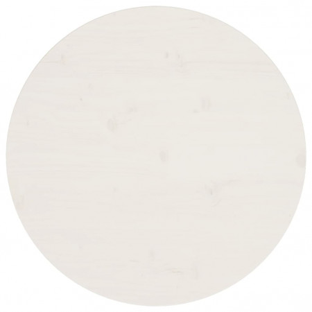Blat de masă, alb, Ø60x2,5 cm, lemn masiv de pin