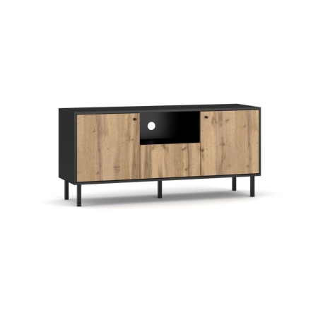 Bospe Tv Stand 2D1S Black/Wotan 2K