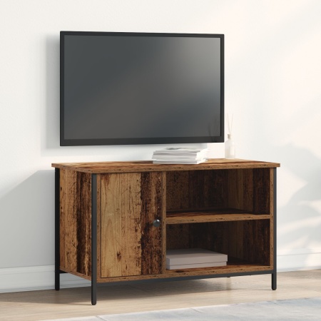 Cabinet TV Lemn vechi 80x40x50 cm Lemn îngineresc și Oțel