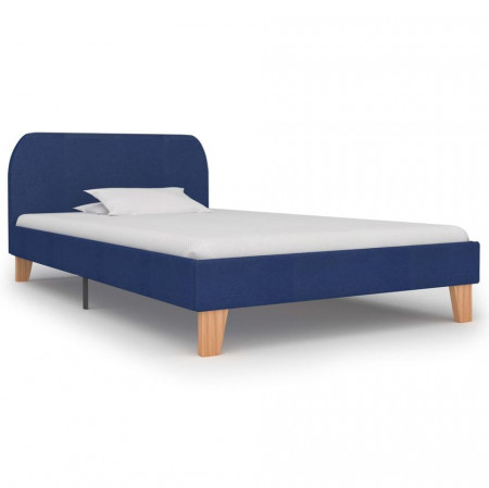 Cadru de pat, albastru, 90 x 200 cm, material textil - Img 1
