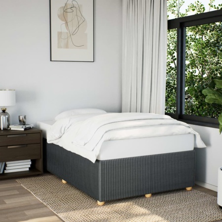 Cadru de pat, gri închis, 120x190 cm, material textil