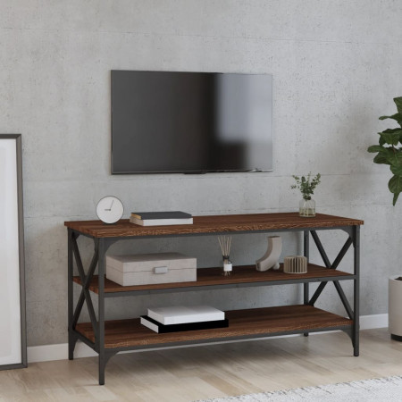 Comodă TV, stejar maro, 100x40x50 cm, lemn prelucrat