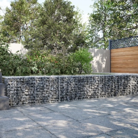 Coș gabion cu capac, 300x50x50 cm, fier galvanizat