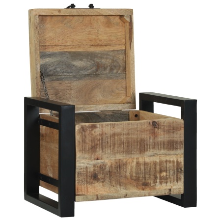 Cufere de depozitare 40x30x30cm din lemn masiv de mango și metal