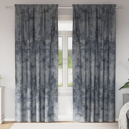 Draperii din catifea 2 buc cu buzunare pentru baghetă Argintiu 225x140 cm