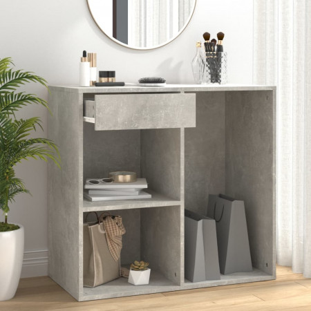 Dulap de cosmetice, gri beton, 80x40x75 cm, lemn prelucrat