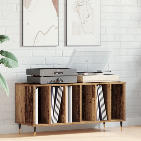 Dulap de discuri, stejar artizanal 100x38x48 cm lemn prelucrat