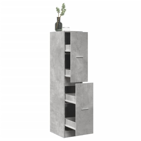 Dulap de farmacie, gri beton, 30x41x144,5 cm, lemn prelucrat