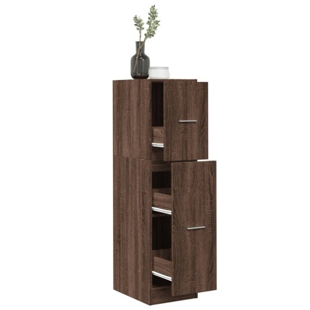 Dulap de farmacie, stejar maro, 30x41x118 cm, lemn prelucrat