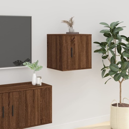 Dulap TV montat pe perete, stejar maro, 40x34,5x40 cm
