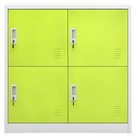 Dulap vestiar, gri deschis și verde, 90x45x92,5 cm, oțel