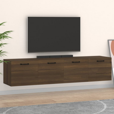 Dulapuri TV de perete 2 buc. stejar maro 60x36,5x35 cm lemn