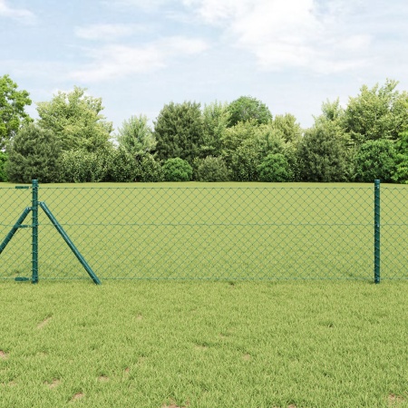 Gard de lanț verde 0.6x10 m din oțel