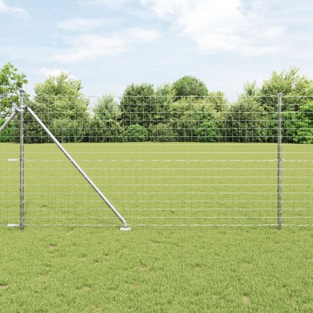 Gard Euro cu 7 țăruși 1x10 m Oțel galvanizat