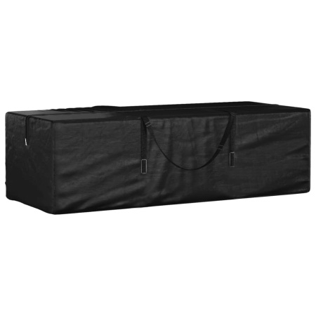 Geantă depozitare perne grădină, negru 135x40x55 cm polietilenă