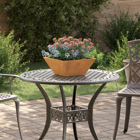 Ghivece metalice Oțel rezistent la vreme 35 x 35 x 15 cm