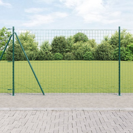 Împrejmuire Euro cu 7 posturi flansate 1.6x10 m din oțel galvanizat