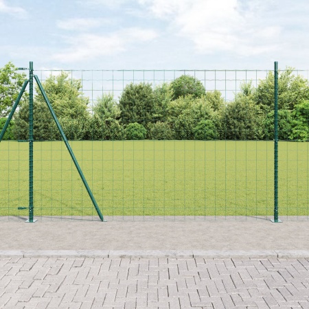 Împrejmuire Euro Set de 2 Verde Metal 25 x 1.2 m Durabil