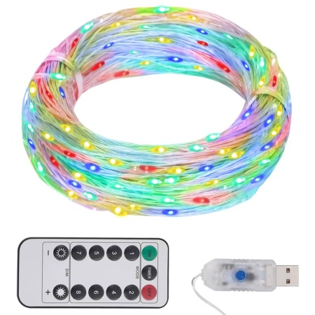 Instalaţie cu 300 LED-uri, multicolor, 30 m