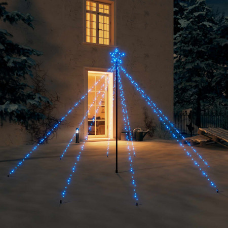 Lumini pentru bradul de Crăciun, 400 LED-uri, albastru, 2,5 m