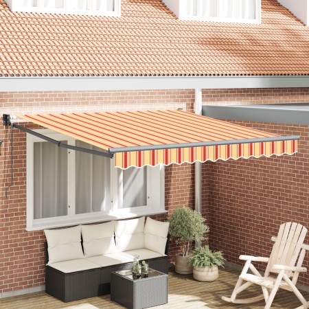 Marchiză retractabilă Galbenă și Portocalie 350x250 cm