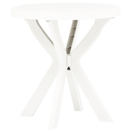 Masă de bistro, alb, Ø70 cm, plastic