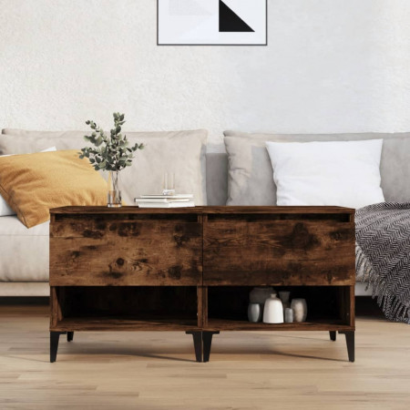 Mese laterale 2 buc. stejar fumuriu 50x46x50 cm lemn compozit
