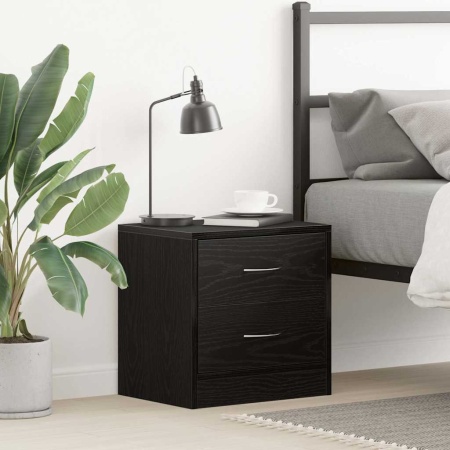 Noptiera stejar negru 40x30x40 cm lemn prelucrat