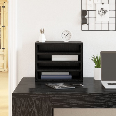Organizator Birou Stejar Negru 36x26x29.5 cm Lemn Prelucrat