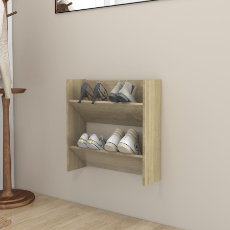 Pantofar de perete, stejar Sonoma, 60x18x60 cm, PAL